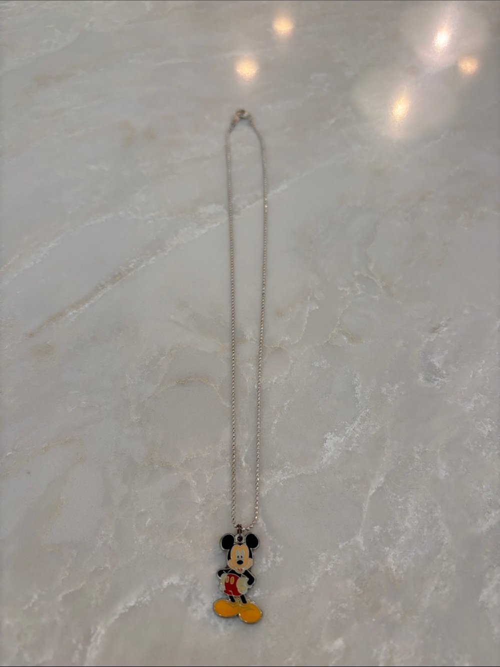 Mickey Mouse Pendant Necklace - Black, Red, Yellow